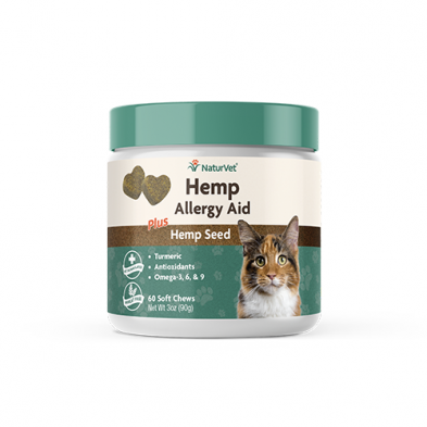 NATURVET HEMP ALLERGY AID SOFT CHEWS FOR CATS (60 CT)
