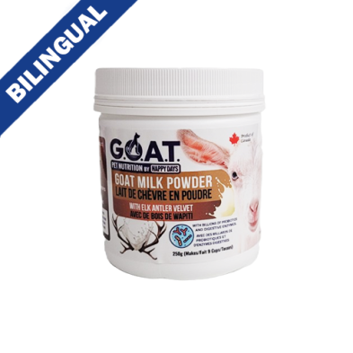 HAPPY DAYS GOAT MILK POWDER WITH ELK ANTLER VELVET FOR DOGS 250G