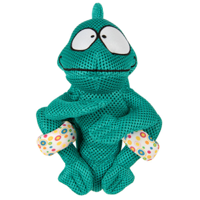 GODOG DOUBLE CHEW GUARD CHAMELEON TEAL MEDIUM DOG TOY