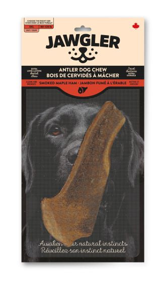 JAWGLER ANTLER DOG CHEW, WHOLE SMOKED HAM, X-LARGE 1PC
