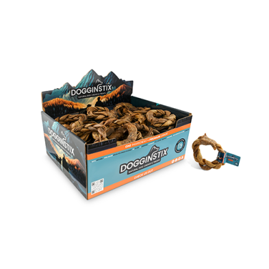 DOGGINSTIX BRAIDED LAMB COLLAGEN RING NATURAL DOG CHEWS & TREATS
