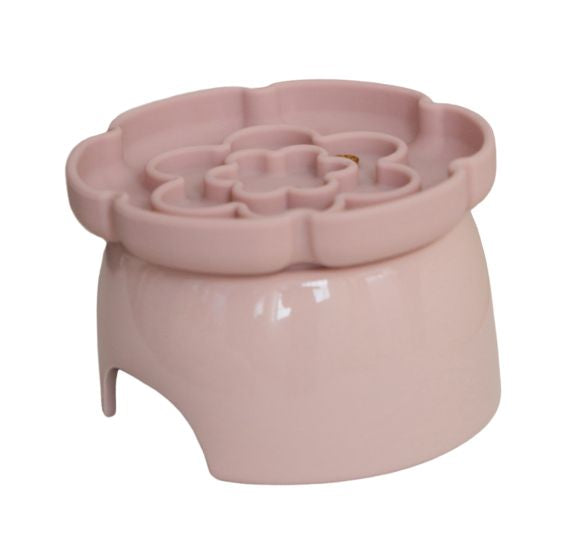 DEXYPAWS RAISED CERAMIC BOWL WITH SLOW FEEDER, FLOWER, 7.75OZ CAT 1PC