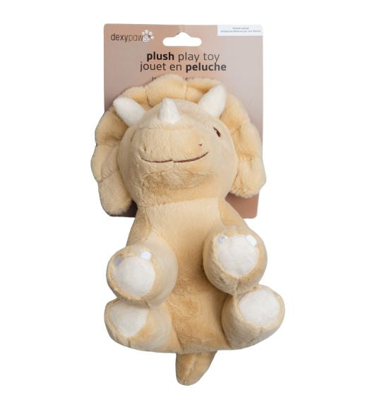 DEXYPAWS PLUSH DOG TOY, DINOSAUR 1PC