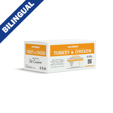 BACK2RAW™ COMPLETE TURKEY BLEND & CHICKEN BLEND FROZEN DOG FOOD 12LB