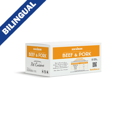 BACK2RAW COMPLETE BEEF RECIPE & PORK BLEND FROZEN DOG FOOD 12LB