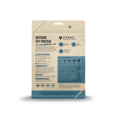 VITAL ESSENTIALS FREEZE-DRIED RAW BEEF & CHICKEN ENTREE CAT FOOD MINI NIBS 12 OZ