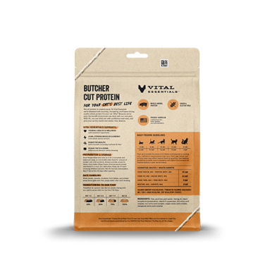 VITAL ESSENTIALS FREEZE-DRIED RAW PORK ENTREE CAT FOOD MINI NIBS 12 OZ