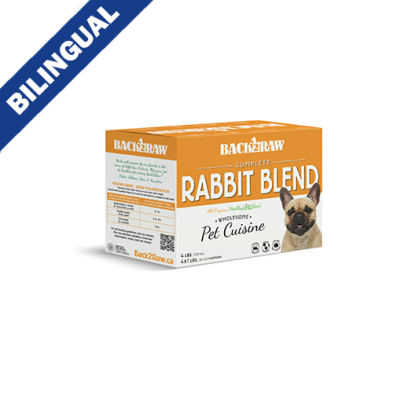 BACK2RAW COMPLETE RABBIT BLEND FROZEN DOG FOOD 4LB