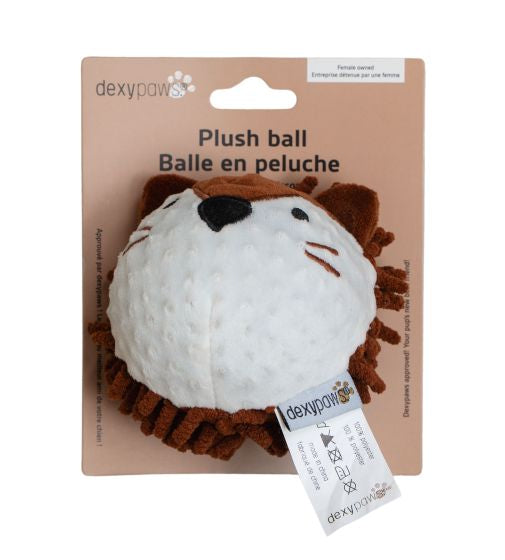 DEXYPAWS PLUSH TOY WITH INTEGRATED BALL FOR DOGS, HEDGEHOG 1PC