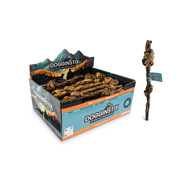 DOGGINSTIX BRAIDED LAMB COLLAGEN DOUBLE KNOTS NATURAL DOG CHEWS & TREATS