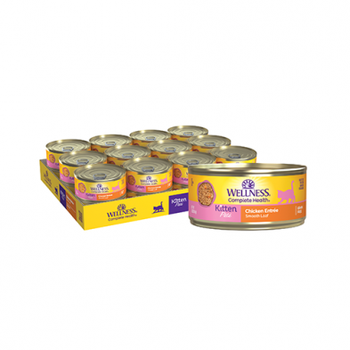 WELLNESS COMPLETE HEALTH GRAIN FREE KITTEN CHICKEN PATE WET KITTEN FOOD 5.5 OZ