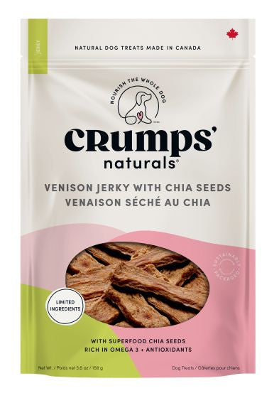 CRUMPS VENSION JERKY WITH CHIA SEEDS DOG TREATS 158G