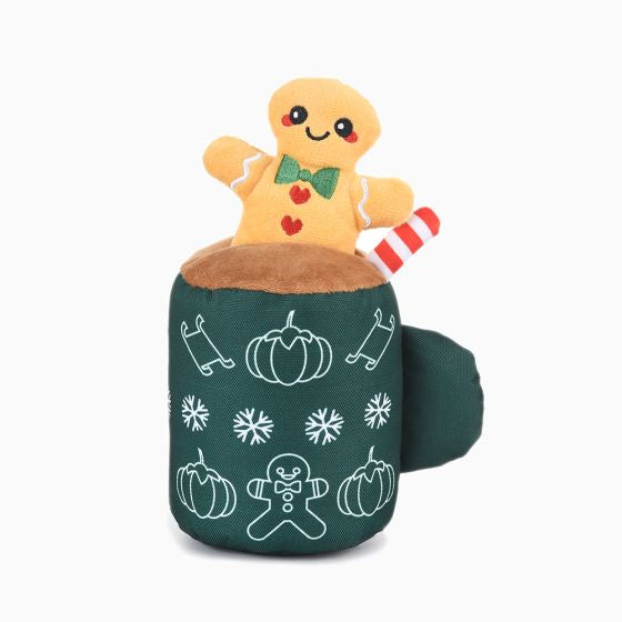 HUGSMART FUZZY FRIENDS HAPPY WOOFMAS - GINGERBREAD LATTE