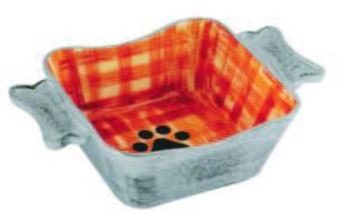 ADVANCE PET SQUARE HEAVY DUTY BOWL WITH BONE HANDLE MEDIUM DOG 1PC