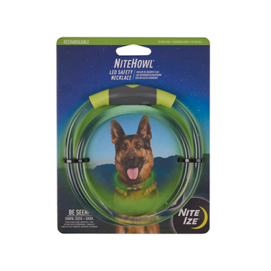 NITE IZE NITEHOWL LED SAFETY NECKLACE GREEN