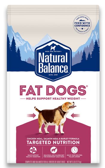 NATURAL BALANCE FAT DOGS CHICKEN AND SALMON FORMULA LOW CALORIE DOG 5LB