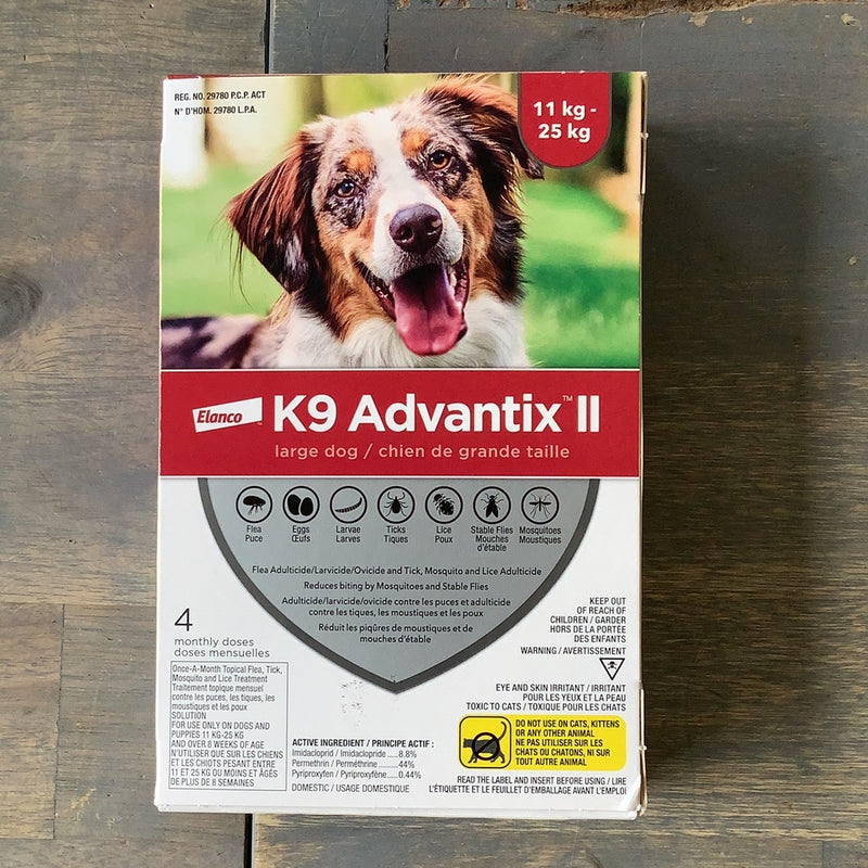 ADVANTIX II - 4 DOSES 11KG-25KG