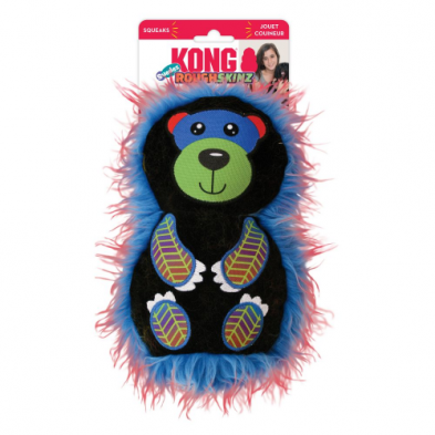 KONG ROUGHSKINZ SUEDEZ BEAR MEDIUM DOG TOY