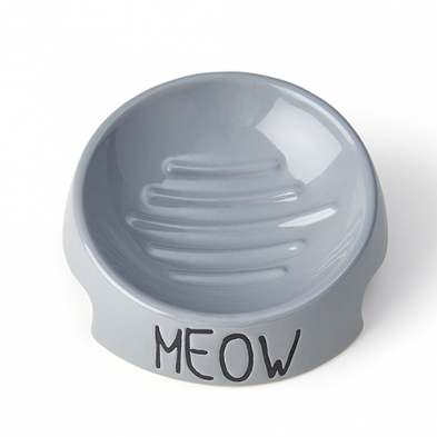 PETRAGEOUS MEOW INVERTED BOWL 5" CAT BOWL