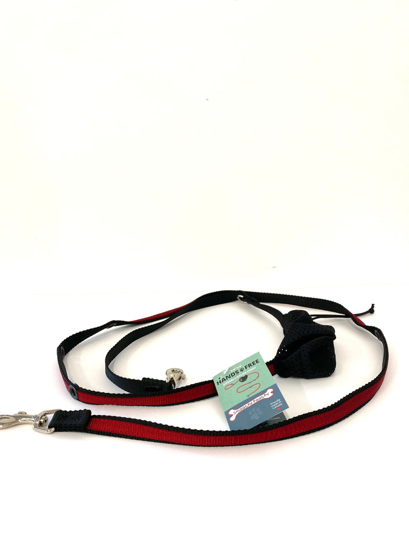 SMOOCHY POOCHY 5/8” X 6’ NYLON HANDS FREE LEASH (TWO COLOURS)