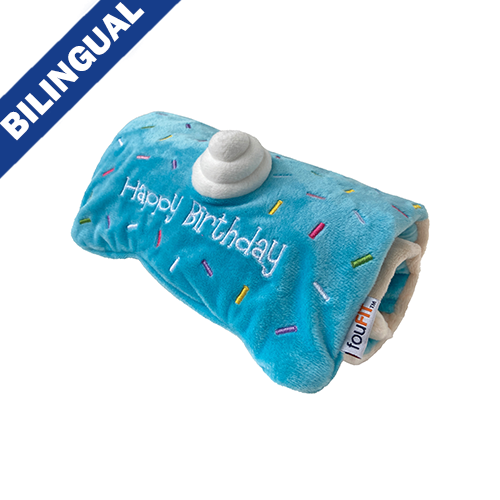 FOUFOUBRANDS FOUFIT BIRTHDAY ROLL CAKE LARGE DOG TOY