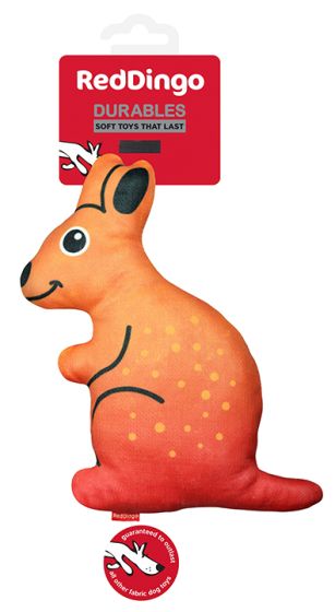 Red Dingo Durable Plush Dog Toy - Kangaroo