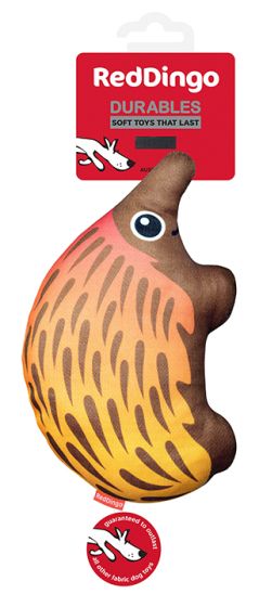 RED DINGO DURABLE PLUSH DOG TOY - ECHIDNA
