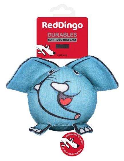 RED DINGO DURABLE PLUSH DOG TOY - ELEPHANT