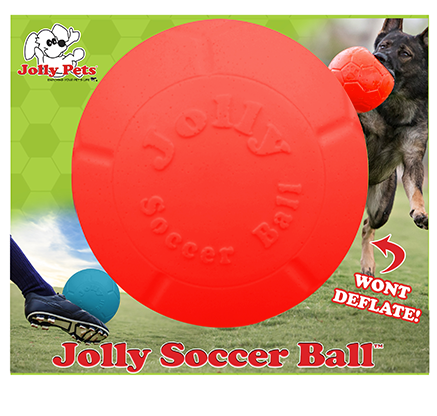 JOLLY PETS SOCCER BALL ASSORTED COLORS 6"