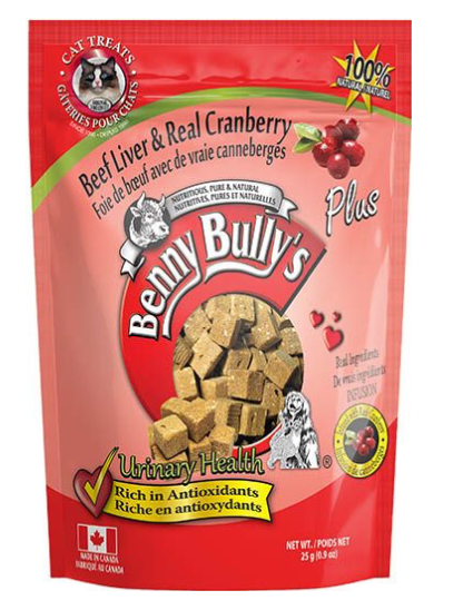 BENNY BULLY’S BEEF LIVER PLUS CRANBERRY CAT 25G