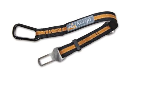 KURGO DIRECT TO SEATBELT SWIVEL TETHER BLACK/ORANGE DOG