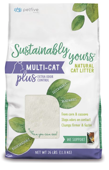 SUSTAINABLY YOURS NATURAL BIODEGRADABLE EXTRA ODOR CONTROL MULTICAT CAT 26LB