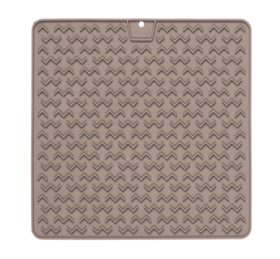MESSY MUTTS - SILICONE THERAPEUTIC LICKING MAT 8 X 8 - GREY