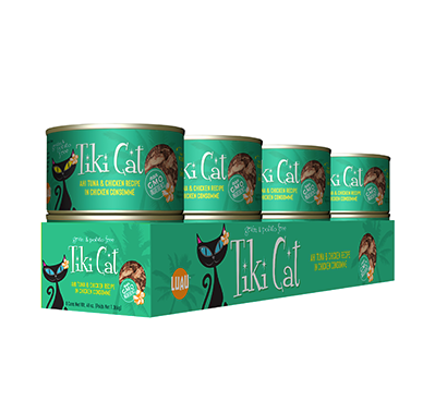 TIKI CAT AHI TUNA & CHICKEN RECIPE IN CHICKEN CONSOMMÉ WET CAT FOOD 6OZ