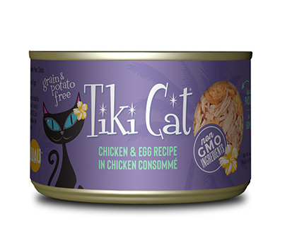 TIKI CAT CHICKEN & EGG RECIPE IN CHICKEN CONSOMMÉ WET CAT FOOD 6OZ