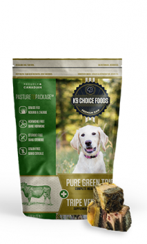 K9 CHOICE FOODS PURE GREEN TRIPE FROZEN DOG FOOD (3LB)