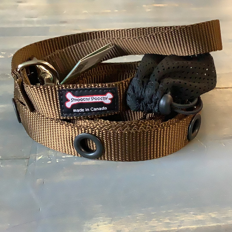 SMOOCHY POOCHY 1” X 8’ NYLON LEAD- SOLID COLOUR