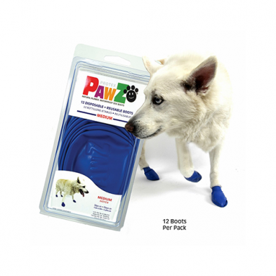 PAWZ RUBBER DOG BOOTS BLUE MEDIUM