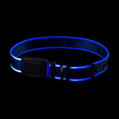 NITE IZE NITEDOG RECHARGEABLE LED COLLAR FOR DOGS BLUE LARGE