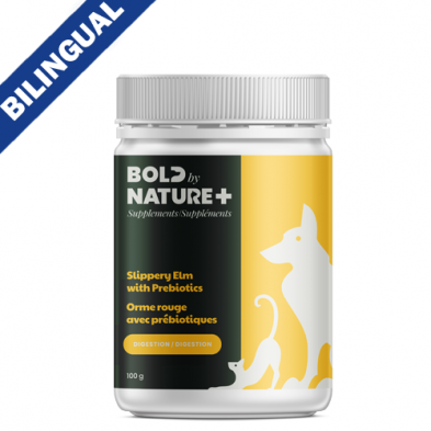 BOLD BY NATURE SLIPPERY ELM WITH PROBIOTICS SUPPLEMENT FOR DOGS & CATS 100G
