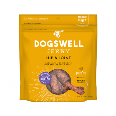 DOGSWELL HIP & JOINT DUCK JERKY DOG TREAT 20OZ