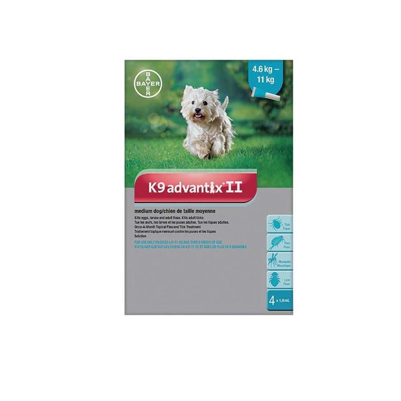K9 ADVANTIX II - 4 DOSES 4.6-11KG