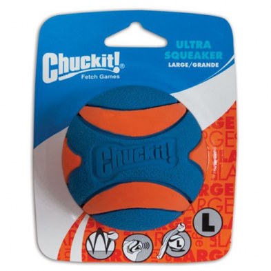 CHUCKIT! ULTRA SQUEAKER BALLS LARGE (1 PACK) DOG TOY