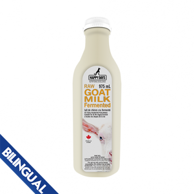 HAPPY DAYS RAW FERMENTED GOAT MILK 975ML FROZEN FOR DOGS & CATS