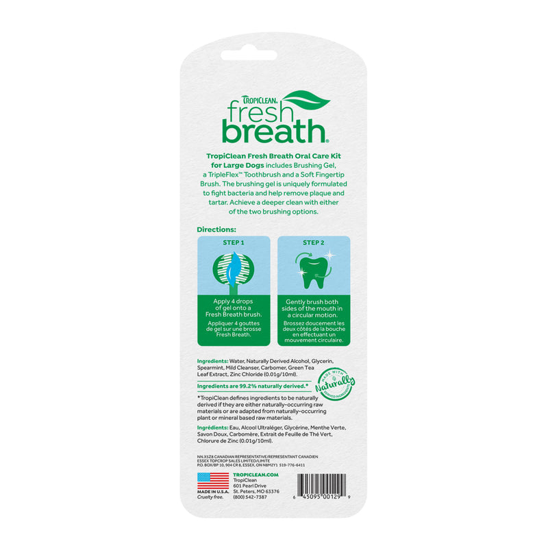 TROPICLEAN ORAL CARE KIT FOR LARGE DOGS