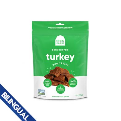 OPEN FARM DEHYDRATED TURKEY DOG TREATS 4.5OZ