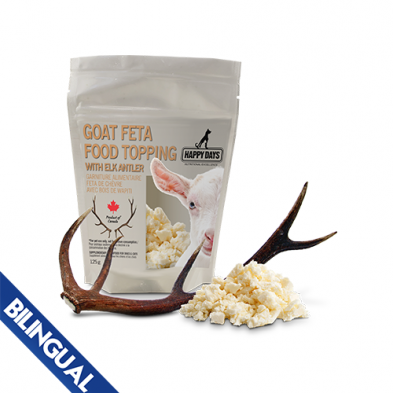HAPPY DAYS FETA CHEESE WITH ELK ANTLER 125G FROZEN FOR DOGS & CATS