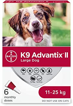 ADVANTIX II - 6 DOSES 11KG-25KG