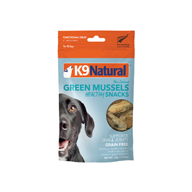 K9 NATURAL NEW ZEALAND GREEN MUSSELS HEALTHY SNACKS DOG TREAT 50G