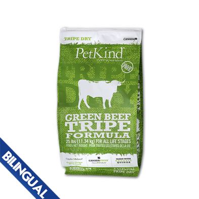 PETKIND TRIPE DRY GREEN BEEF TRIPE DRY DOG FOOD 25 LB